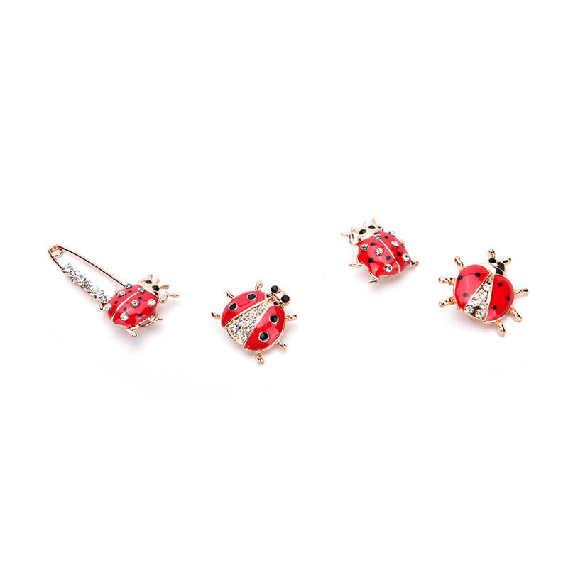 Red Ladybug Animal Enamel Design Brooch Pin  Jewelry For Women  Sale