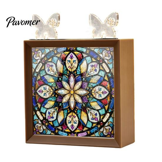 Romantic Warm Light Decor DIY Acrylic Puzzles Night Light, Hand-Assembled Jigsaw Lamp with Butterfly Decor, Atmosphere for Room Creative Handmade LED