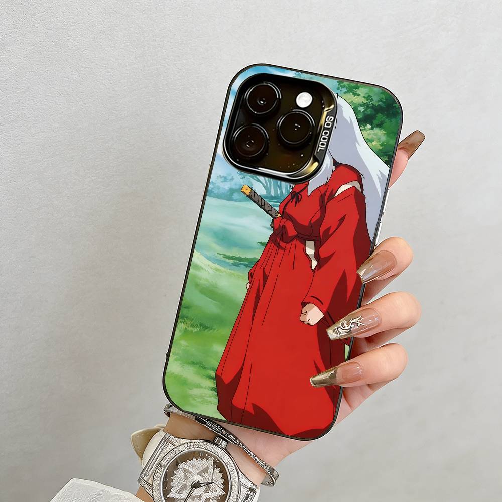 Inuyasha Phone Case For iPhone 17,16,15,14,13,12,11 Plus,Pro Max,XS,Colored Silver Plated Inside Cover