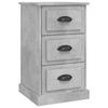 VidaXL Bedside Table Concrete Grey 39x39x67 Cm Engineered Wood 816164