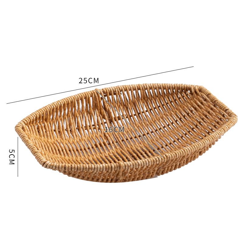 

Пластиковая плетеная корзина для закусок в скандинавском стиле для журнального столика
