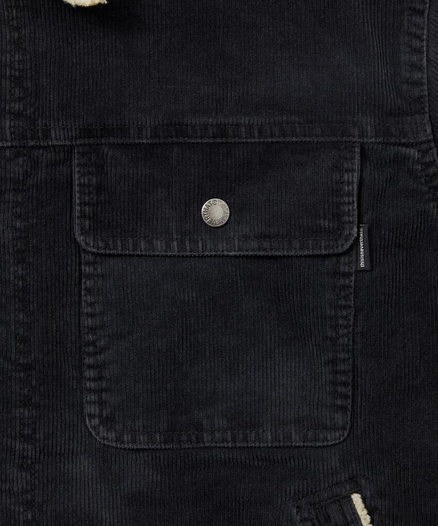 Thisisneverthat Sherpa Lined Corduroy Trucker Jacket Black