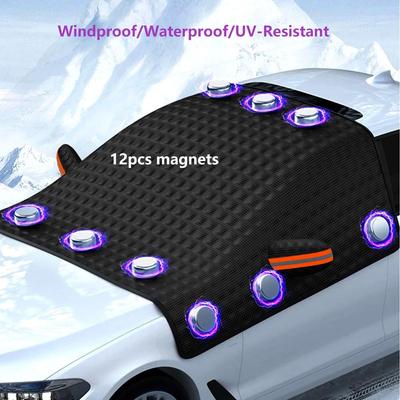 Winter Car Window Snow Cover Large Size Magnetic Car Windshield Snow Cover Anti Freeze Snow Windshield Covers Glass Sun Visor