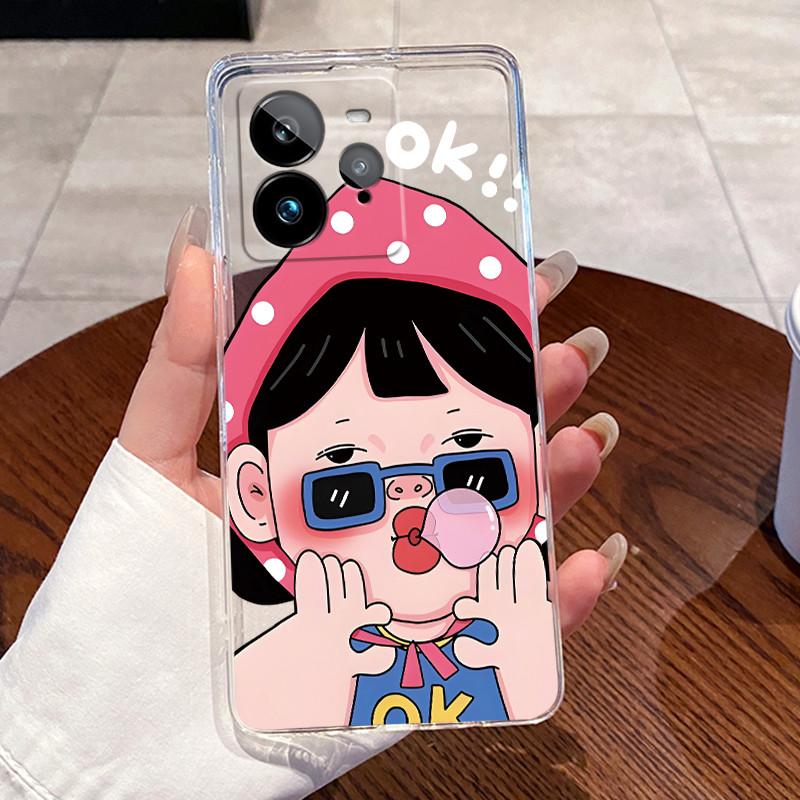 

Jelly Casing For Realme GT 7 Pro / GT 7 / GT 7T Fundas Clear Silicone Soft TPU Back Cover Cute Cat Rabbit Heart Protective Case realme GT 7