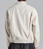 Button Seoul Minimal Cut-Line Collar Zip-Up (Ivory)