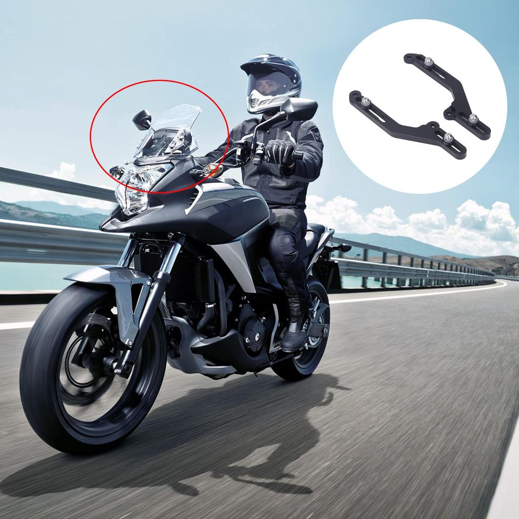 CUEI 1 Pair Motorcycle Windshield Windshield Adjuster Kit, CNC Aluminum Alloy Fit For Honda