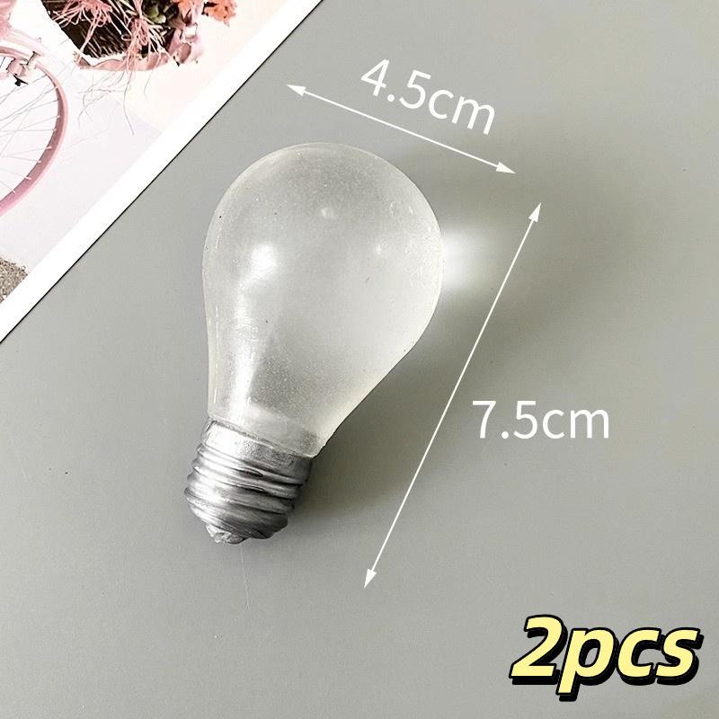 Light Bulb Luminous Fidget Squeeze Toy 2/4Pcs Maltose Slow Rebound Soft Stress Relief Toy for Home Decor Ornament