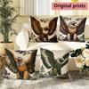 Vintage Bald Eagle Print Pillow Covers Pattern Cushion Cover Suitable for Sofa Bedroom Car Pillow Cover