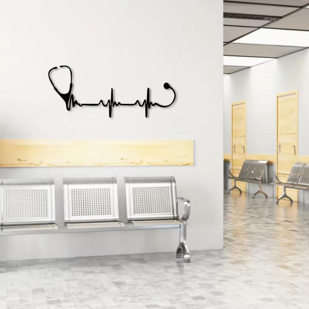 Chic Stethoscope Metal Wall Art Doctors Staff Gift Large Iron Surgery Home Decor Stethoscope Metal Wall Art Chic Doctors