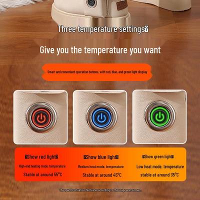 Botas de Nieve Calentadas para Mujer 2025 - Suela Gruesa, Impermeables, Antideslizantes, Forradas de Felpa, Calefacción Eléctrica Recargable.