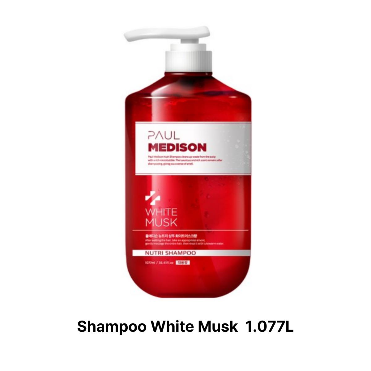 [PAUL MEDISON] Шампунь Nutri 1,077 л (Белый мускус / Детская присыпка) Shampoo 1.077L ( White Musk)