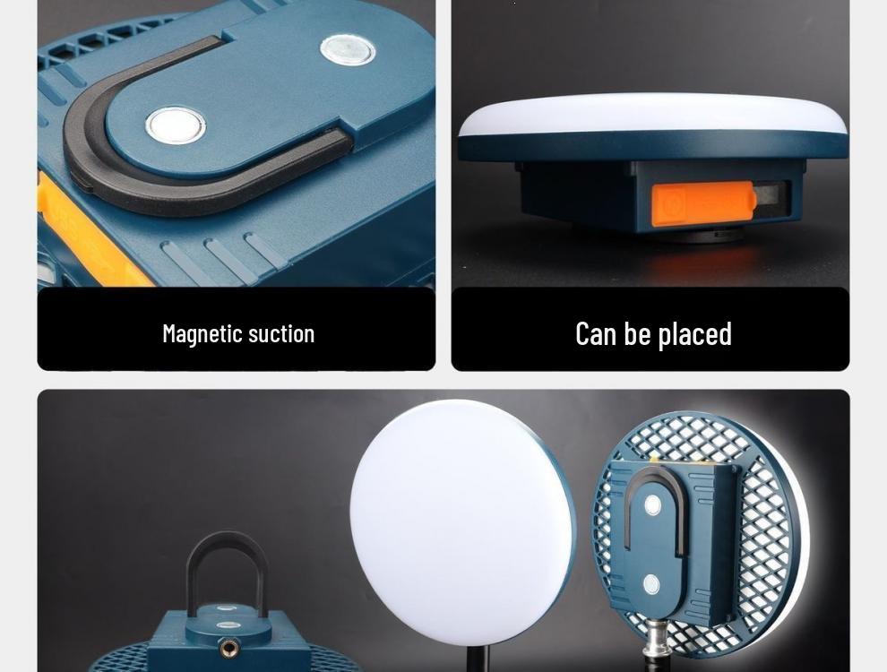 Rechargeable Super Bright Magnetic Outdoor Stall & Camping UFO Light with Long Battery Life