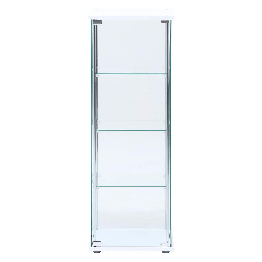 Fuji Boeki Collection Case Figure Case 4 Tiers Width X Depth X Height 120cm White Full Glass Assembly Required Low Type 97341 42.5 36.5