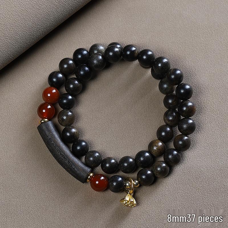

Чэнь Гуй Бао Браслет из агарового дерева с буддийскими бусинами - Дизайн в один/два оборота для мужчин и женщин