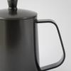 FUN COFFEE Drip Pot, 600ml, Direct Heat, Narrow Mouth, Coffee Kettle, Stainless Steel, with Lid, Outdoor/Camping Kettle, Black (co-0012-2)