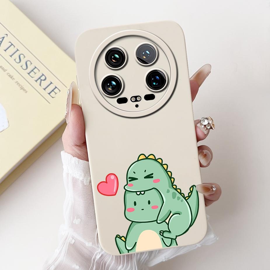 For Xiaomi 14 Ultra Case Cute Dinosaur Cartoon Cover Shockproof Phone Case For Xiaomi Mi 13 Ultra 13Ultra 14Ultra Soft TPU Shell