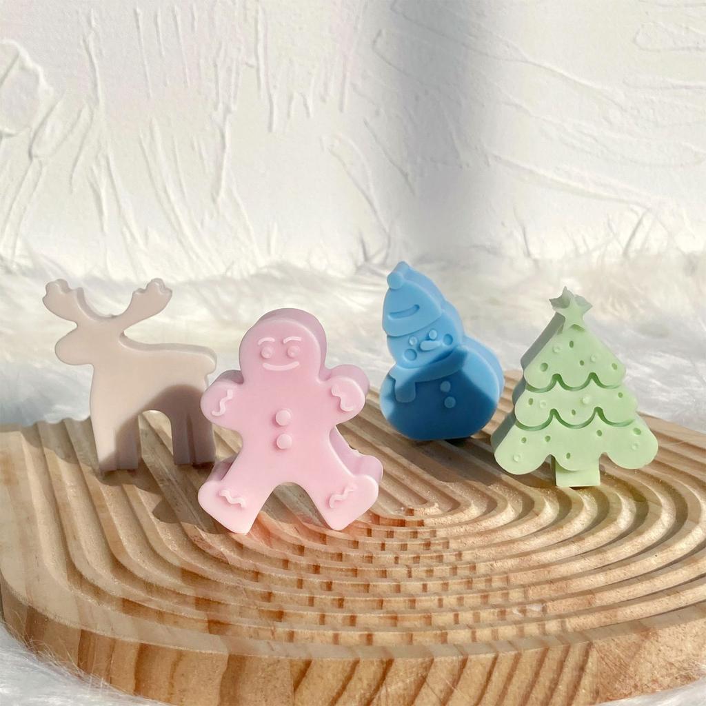 4 Pcs Christmas Tree Candle Mould Silicone Molds Ornament Molds Castings Molds Handmade Plasters Molds Craft Supplies