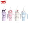 X&W for Sanrio 700ML Insulated Cups Keep Cold & Hot Thermal Mug Stainless Steel Cartoon Hello Kitty Drinking Cup with Doll Lid
