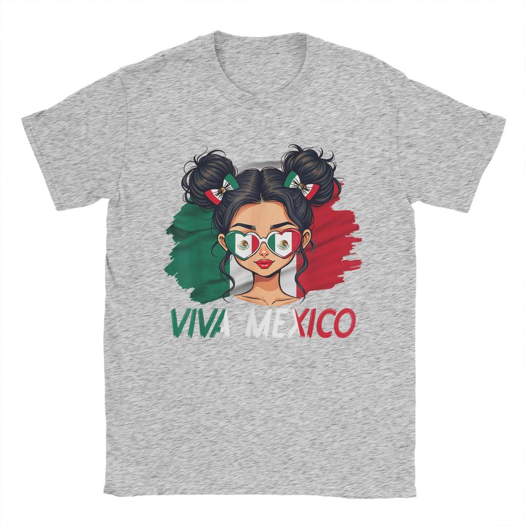 Viva Mexico Independence Day Mexican Flag Women T Shirt For Men's Summer  T-Shirts Round Neck Popular Tees Oversized Tops