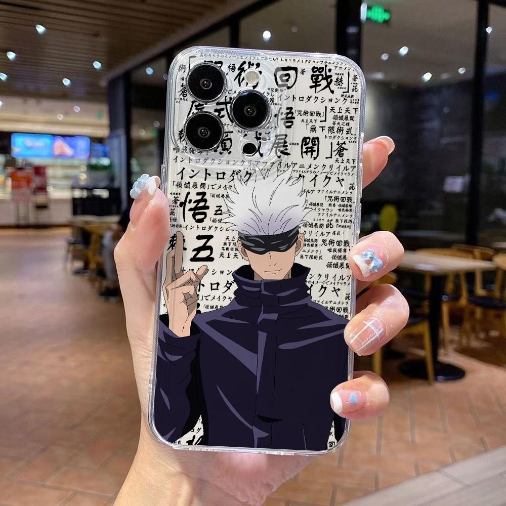 

Jujutsu Kaisens Gojos Sugurus Phone Case for iPhone 17 Air 16 15 14 Plus 13 12 11 Pro Max X Xs XR 8 e Soft TPU Transparent Cover iPhone 13