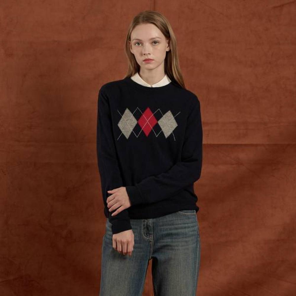 Bcbg Argyle Knit Pullover B5w9k402 brown (74)/66