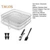 1 Set Stainless Steel Dehydrator Rack Three-layers Stackable Square Dishwasher Safe Roasting Steamer Rack Kitchen Fryer Accessories