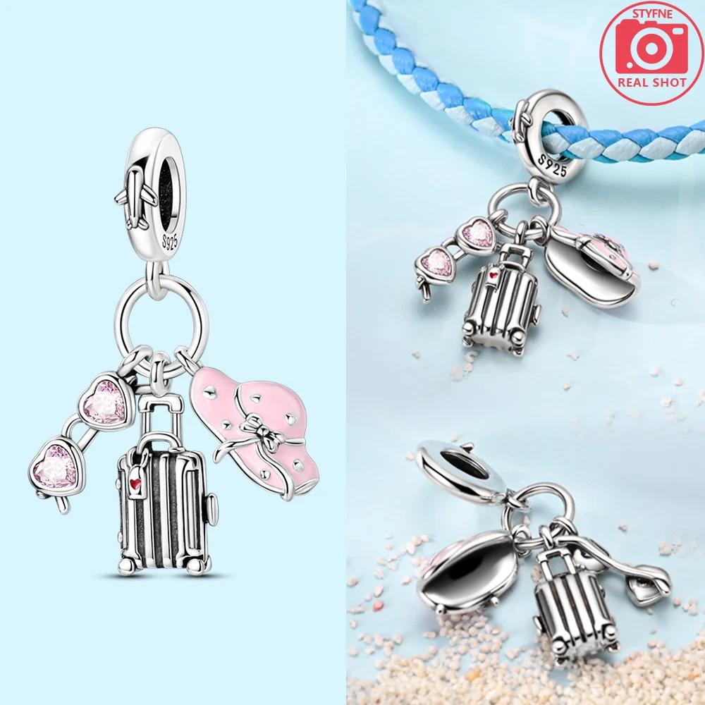 Original Multiple Blue Heart Cats Doctor Cap Camera Charmscopper Beads Fit Bracelet Jewelry Women Gift Diy Accessory