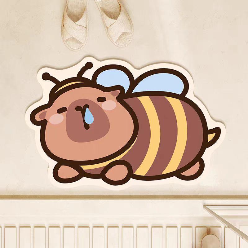 

Kapibara Cute Cartoon Bathroom Bathroom Porch Toilet Door Diatom Mud Water Absorption Non-Slip Quick-Drying Floor Mat Quality 40X60cm 15.7X23.6in