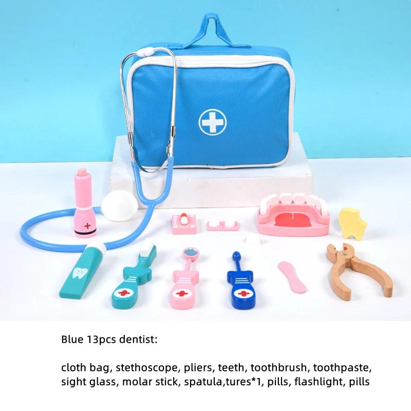 Non-Toxic Educational Toys For Kids Toys Role Pretend Play Toy Wooden Pretend Play Doctor Children S Toy Children Medical Simulation Toys Set