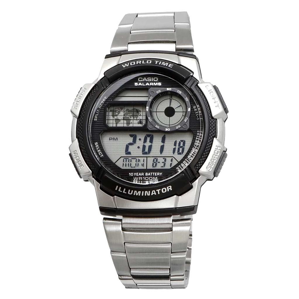 Casio Weltzeit-Digitaluhr, Übersee-Modell, Metallband, Silber [Casio] Herren AE-1000WD-1AV [Artikel]