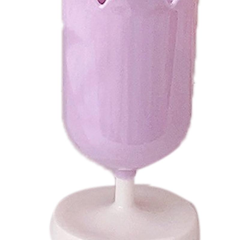 Pen Holder Tulip Shape Innovative Vintage Photo Props Large Capacity Pencil Holder for Office Study Room Home Purple