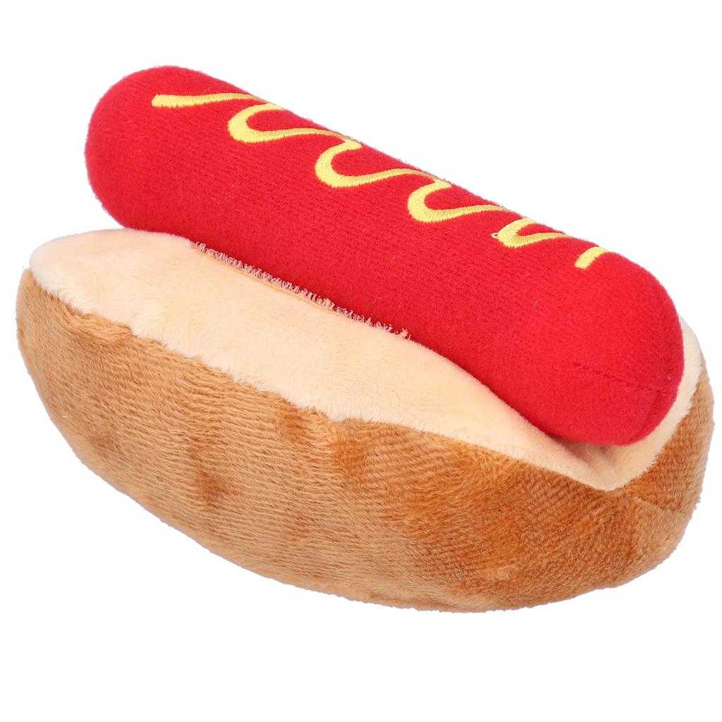 Soft Plush Dog Toy Hot Dog Shape Detachable Sound Exquisite Doll Toys for Cats Dogs