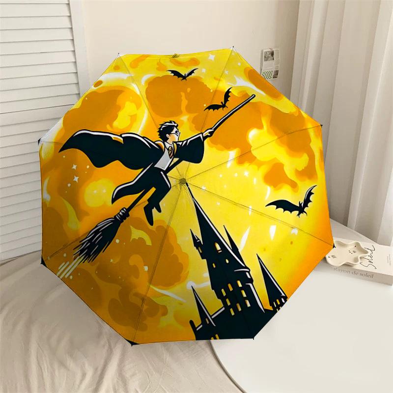 

1PC Warner Halloween Castle Umbrella-8-Rib Reinforced, Automatic Open, Lightweight & Durable-A81
