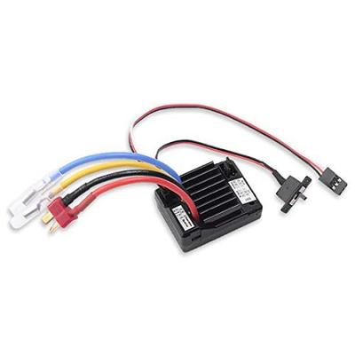 ESC para Carro RC HAMILO, Compatível com Motor Escovado, À Prova d'Água (Preto)