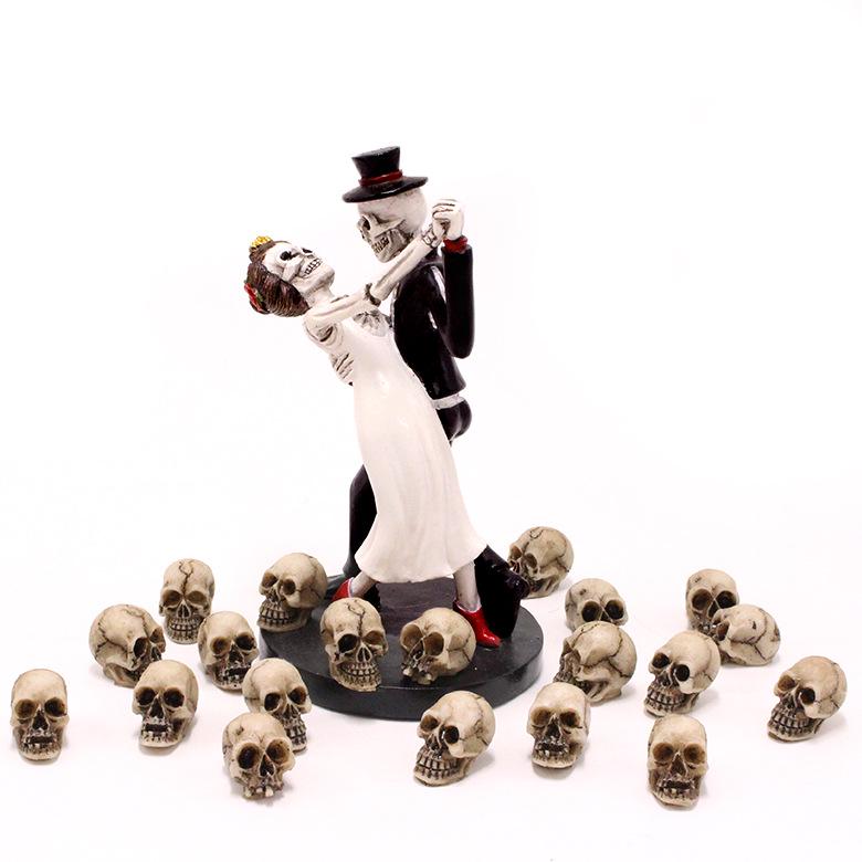 Couvre-chef Squelette et Tête de Fantôme pour Halloween: 20pcs Pierre de Pavage Décoration pour Micro Paysage et Pots de Fleurs