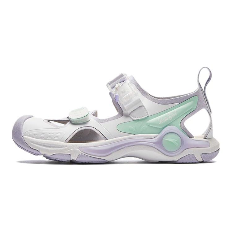 

Anta Kids Non-Slip Breathable Sandals Kids Sandals White Purple Green 322426908-1 39