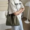 Stylish Street Trend Canvas Bucket Bag For Women 2024 Fashionable Large Capacity