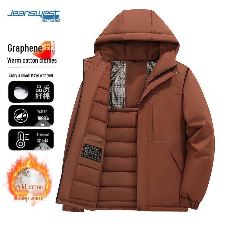 Jeanswest Men's Hooded Winter Padded Jacket