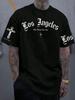 Los Angeles Unisex Katoenen T-shirt Gothic Grunge Streetwear Hip Hop Casual