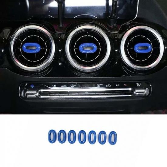 Matte Blue Middle Console Air Outlet Vent Cover Trim - For Benz GLA W156