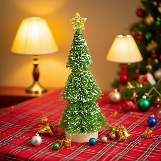 Mini vánoční stromek dekorace malá stolní ozdoba opakovaně použitelná sváteční nezbytnost posilovač slavnostní párty atmosféry