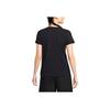 Nike Logo Print Round Neck Short Sleeve T-Shirt Women Tops Black DR8988-010