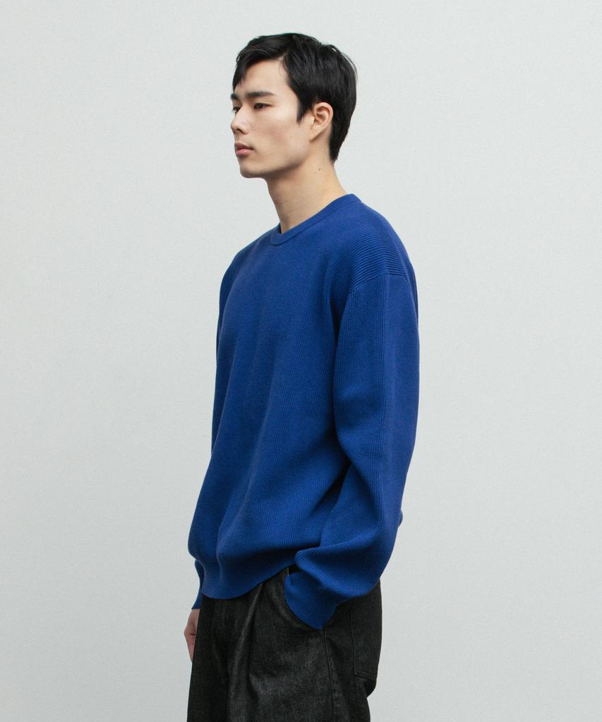 BLANKROOM All-Weather Crew Knit_Blue