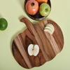 Halloween Kitchen Decoration Chopping Board Wooden Pumpkin Shaped Cutting Board With Handle For Chopping Meat Vegetable