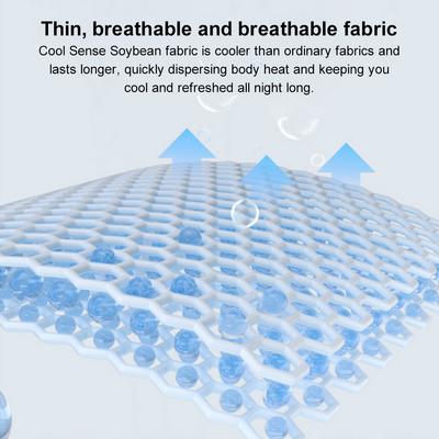 2PCS Ice Bean Bean Pillowcase Washable Cooling Pillow Case Breathable Summer Pillow Cover for Women Men