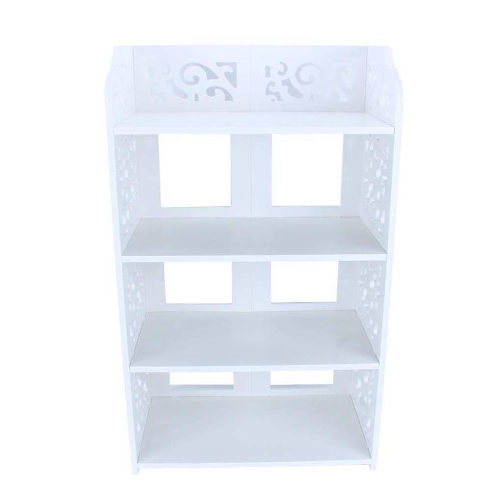 4 Tiers Shoe Rack 4 Tiers White Hollow Out Shoe Rack Stand Storage Organiser Shelf Household Supplies Shoe Rack Organiser Shelf