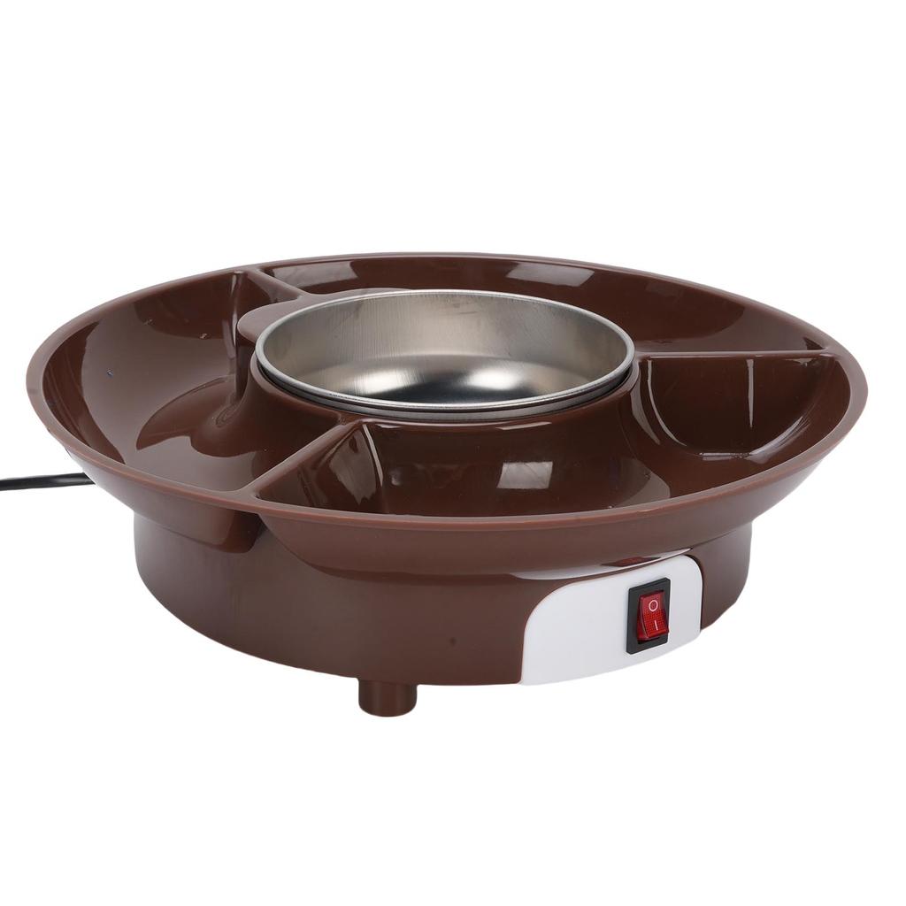 Electric Chocolate Melting Pot Stainless Steel 25W Chocolate Fondue Pot Set for Dipping Drizzling Decorating