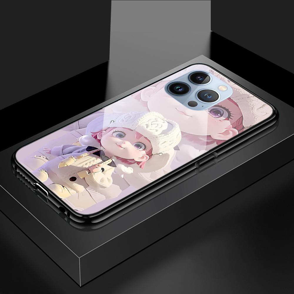 Tempered Glass Phone Case For OPPO Reno13 Reno14 Realme 11 12Pro 14 GTNeo6 C21Y C53 C75 OnePlus Nord2 NordCE3Lite Soft Edge Shockproof Smooth Shell