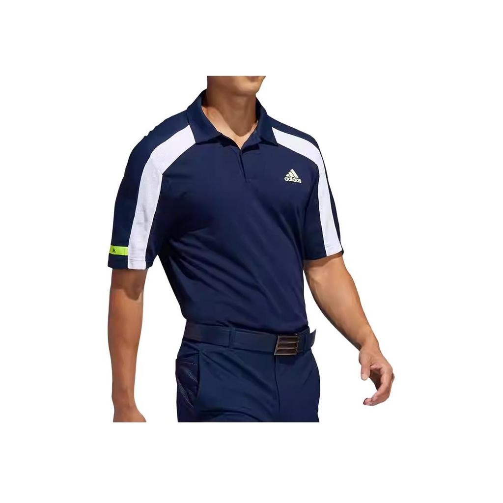 Adidas Casual Pullover Comfortable Short Sleeve Polo Shirt Men Polo Shirts Blue FJ9930