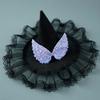 Witch Pet Hat Costume Accessory With Pumpkin And Bat Designs For Wear Halloween